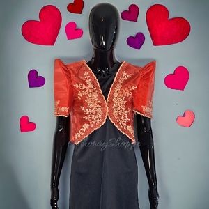 ON SALE till President Day! Modern Filipiniana Bolero with Mestiza Sleeves